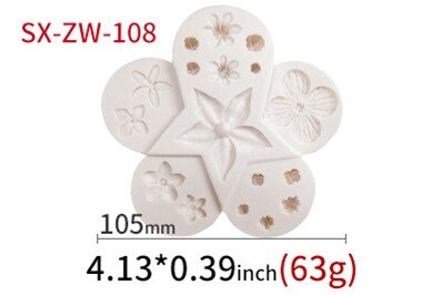 Diy 3d blad blommor silikonform fondant tårta dekorera choklad sugarcraft form: Sx-zw -108