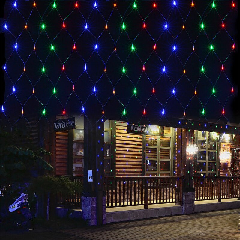 Led verkko jouluvalot 3m x 2m 204 lediä  ac110v/220v led mesh led verkko valot seppele valot vedenpitävä jouluksi