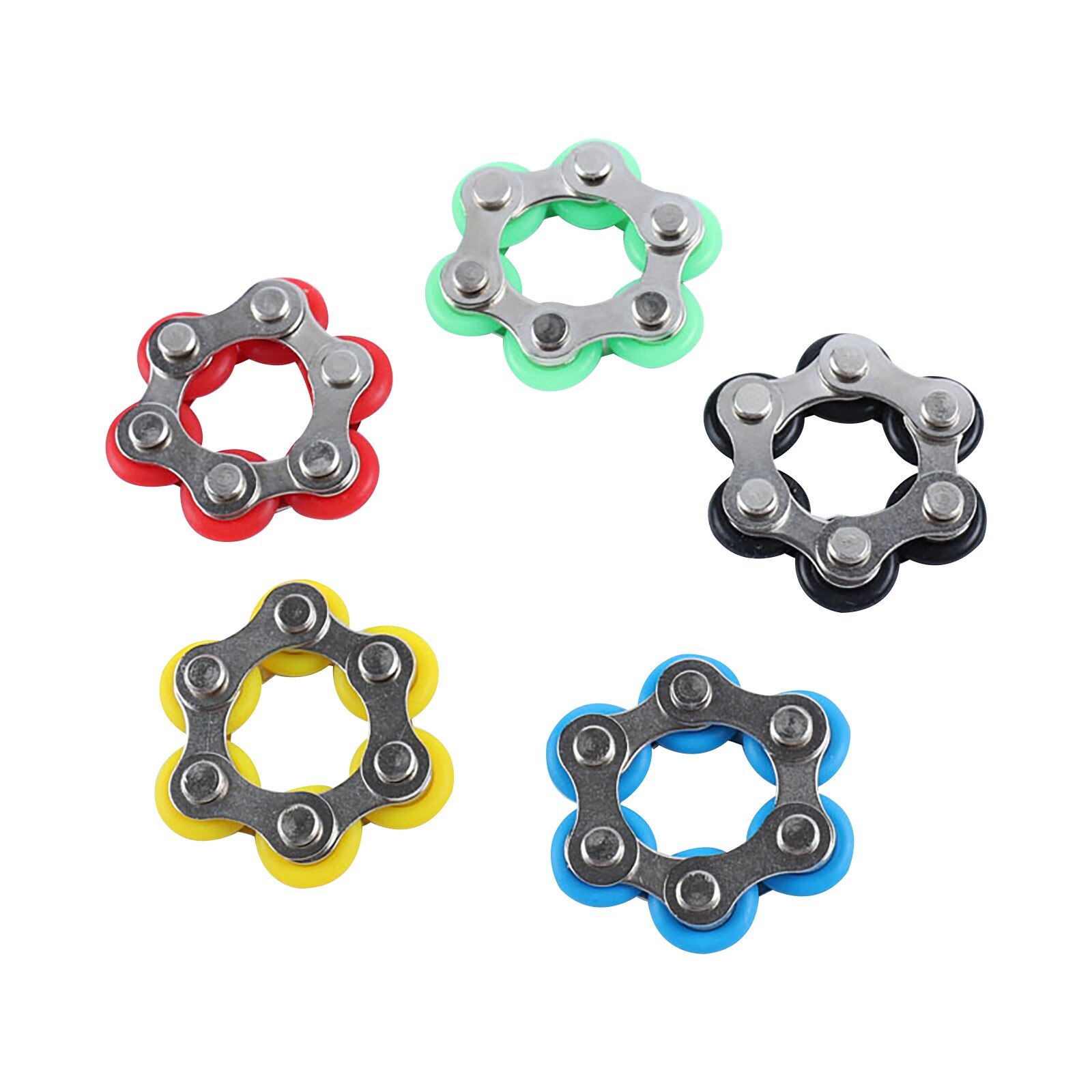 Anti Stress Toy For Kids/Adult/Student Bike Chain Fidget Spinner Bracelet For Autism and ADHD Chaney Fidget Toy 2PC