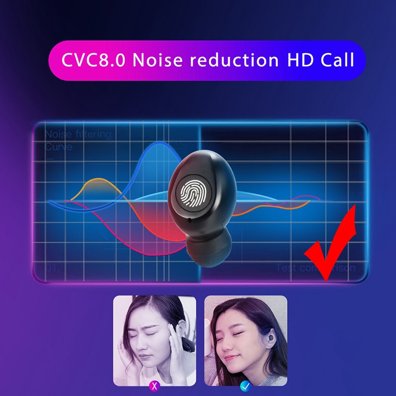Auriculares inalámbricos Hifi Bluetooth super bass auriculares impermeables IPX7 auriculares de control táctil para huawei pk i30 i80 tws