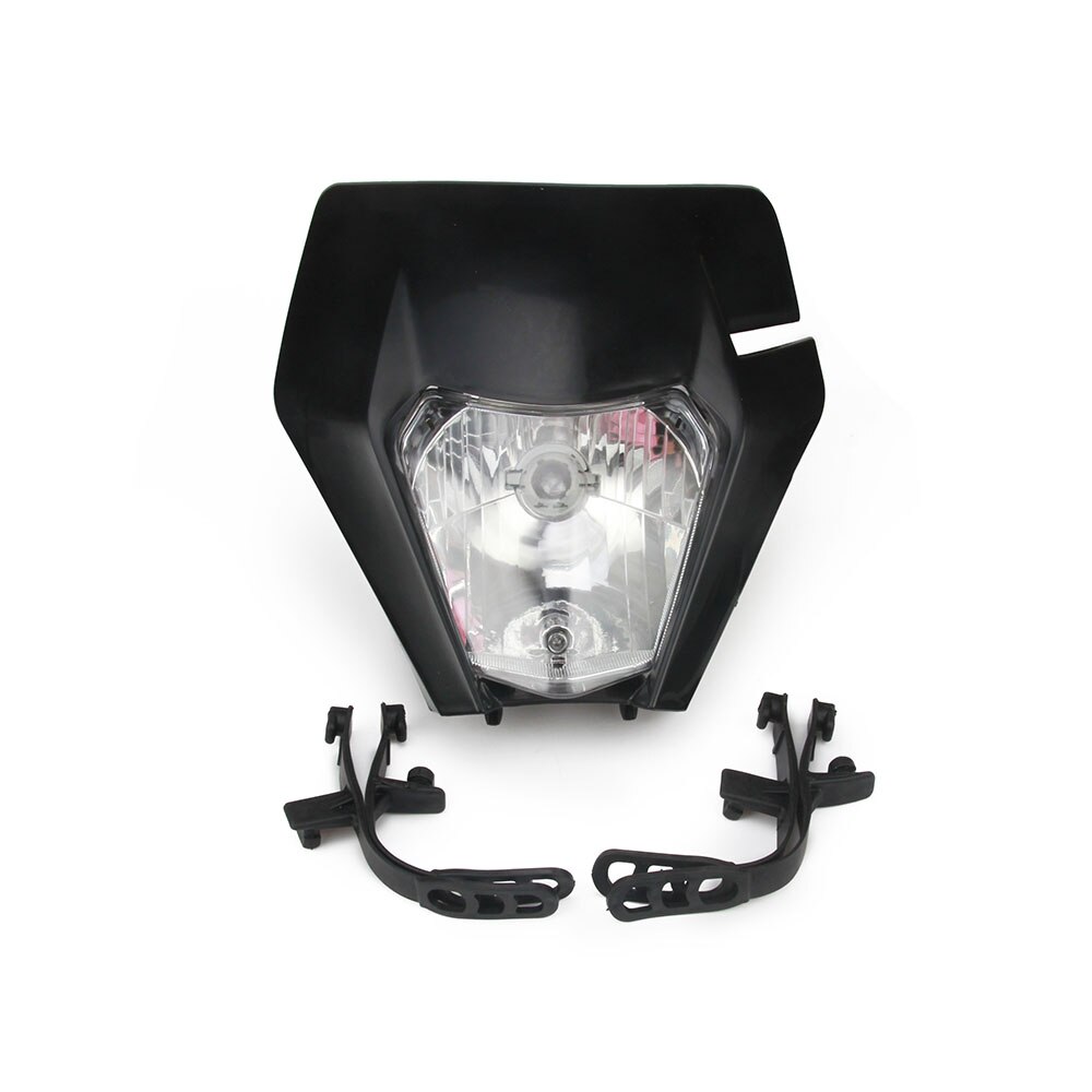 Motorcykel  h4 universal strålkastare strålkastare strålkastarlampa för ktm sx sxf exc excf xc xcf xcw xcfw 125 150 250 350 450 525 530: Svart