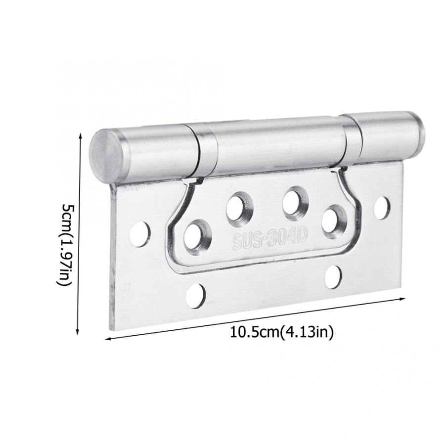 2Pcs Stainless Steel Door Hinge Ball Bearing Door Hinge Hardware Flat Open Home Doors Replacement