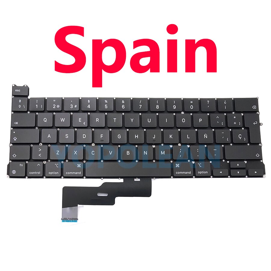 Nowa klawiatura A2338 dla Macbook Pro Retina 13 &quot;M1 A2338 wymiana klawiatury laptopa US UK ES FR RU DE PT układ 2020 rok