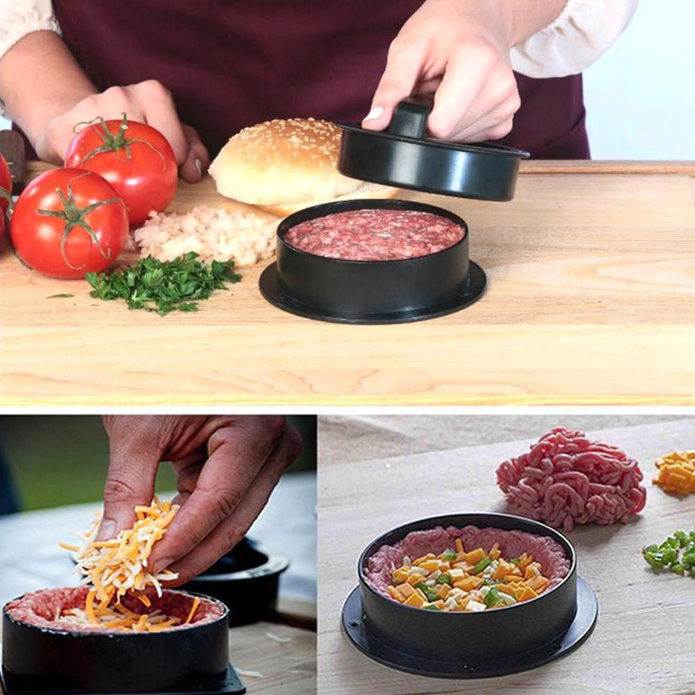 Hamburger Maker Abs Non-stick Hamburger Druk Ronde Mold Chef Schnitzels Patty Grill Vlees Hamburger Druk Vorm Burger Maker B J6N0