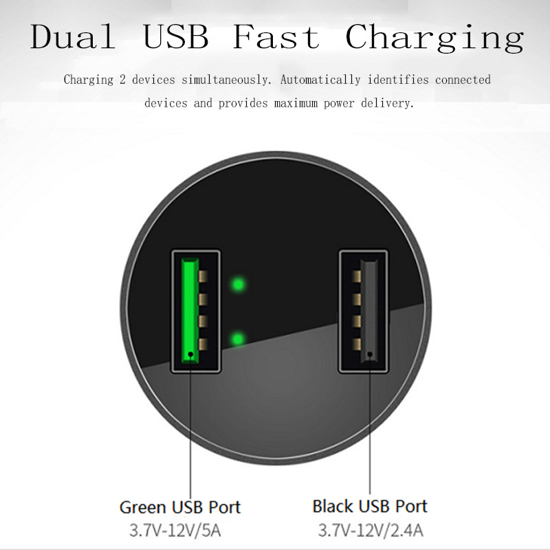Dual USB Warp Car Charger 5V/6A Dash Charger For Oneplus 7T Pro/7T/7/7 Pro / 6T/6/5T/5/3T/3 Fast Car Charging Car Charger
