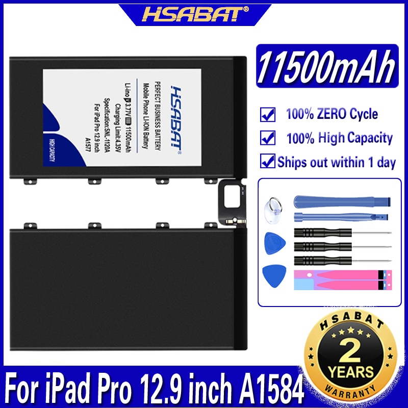 Hsabat 11500 Mah A1584 A1652 A1577 Tablet Batterij Batterij Voor Ipad Pro 12.9 Inch A1584 A1652 A1577 Batterijen