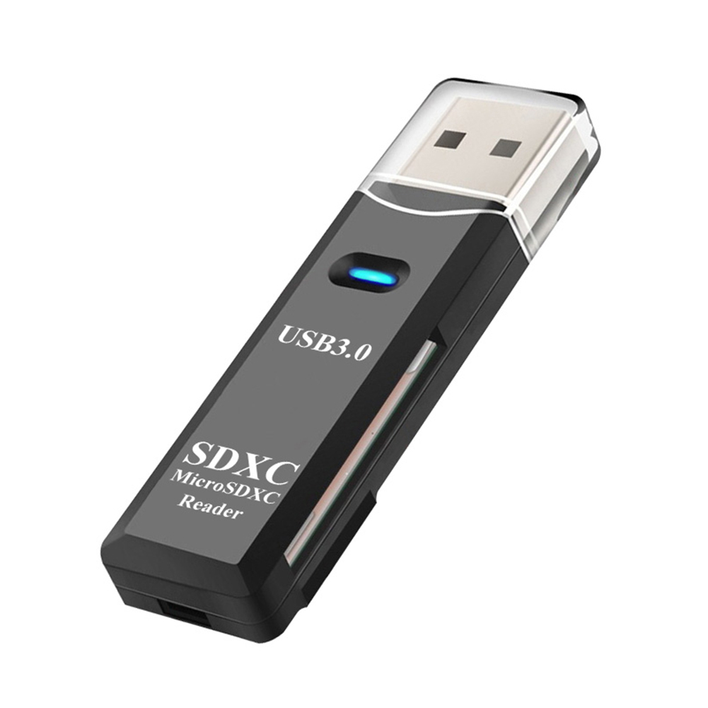 2 In 1 Tf Kaartlezer Usb 3.0 Adapter Drive Gratis Kaartlezer Geheugen Secure Digital Cardreader Met Led Indicator voor Laptop: Default Title