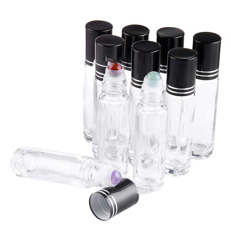 10Pcs Roller Ballen Parfumflesjes Etherische Olie Flessen Glas Roller Bottles10ML Lege Roller Flessen: Default Title