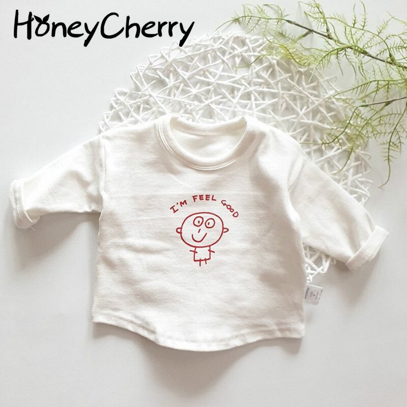 Ropa deportiva para bebé niña, camiseta de dibujos animados, ropa para niña recién nacida, top de manga larga para niño pequeño: Beige / 6 meses