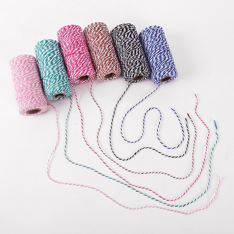 Sznurek bawełniany sznurek piekarski kolorowe sznurki bawełniane sznurek makrama sznurek sznurkowy DIY tekstylia domowe pakowanie prezentów dekoracje ślubne 2mm 100M