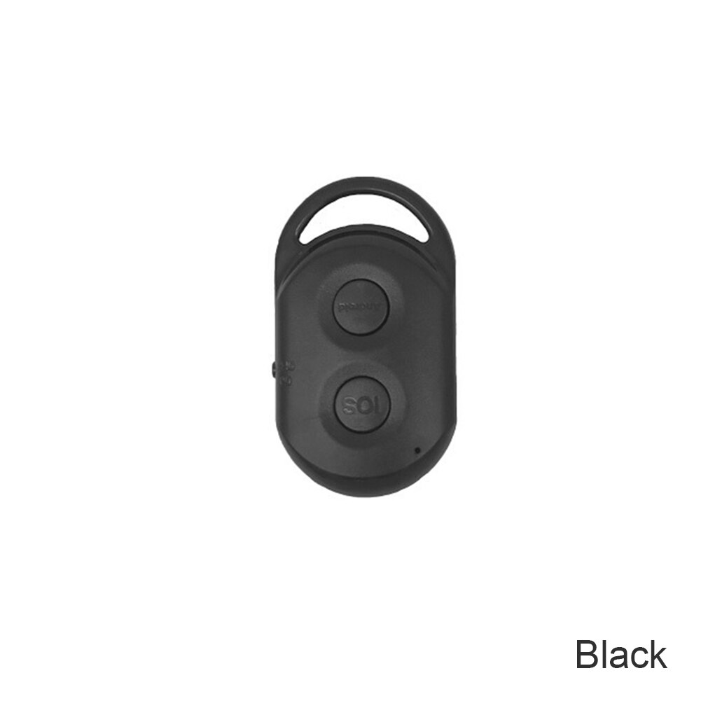 Bluetooth-compatible Mini Remote Controller USB Rechargeable Wireless Dual-button Self-timer Shutter For Smartphone Android IOS: black