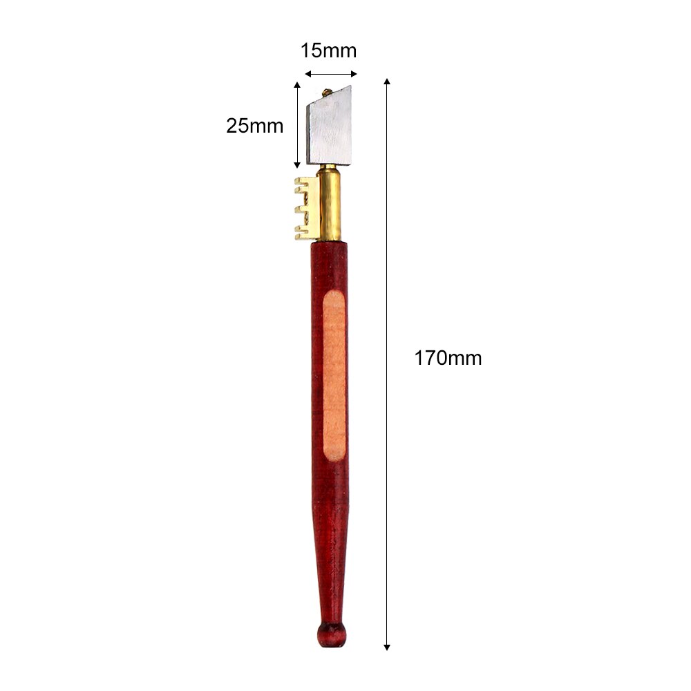 Glas diamant skæreværktøj enkelt diamant glas skærer skarp kniv bærbar 17mm