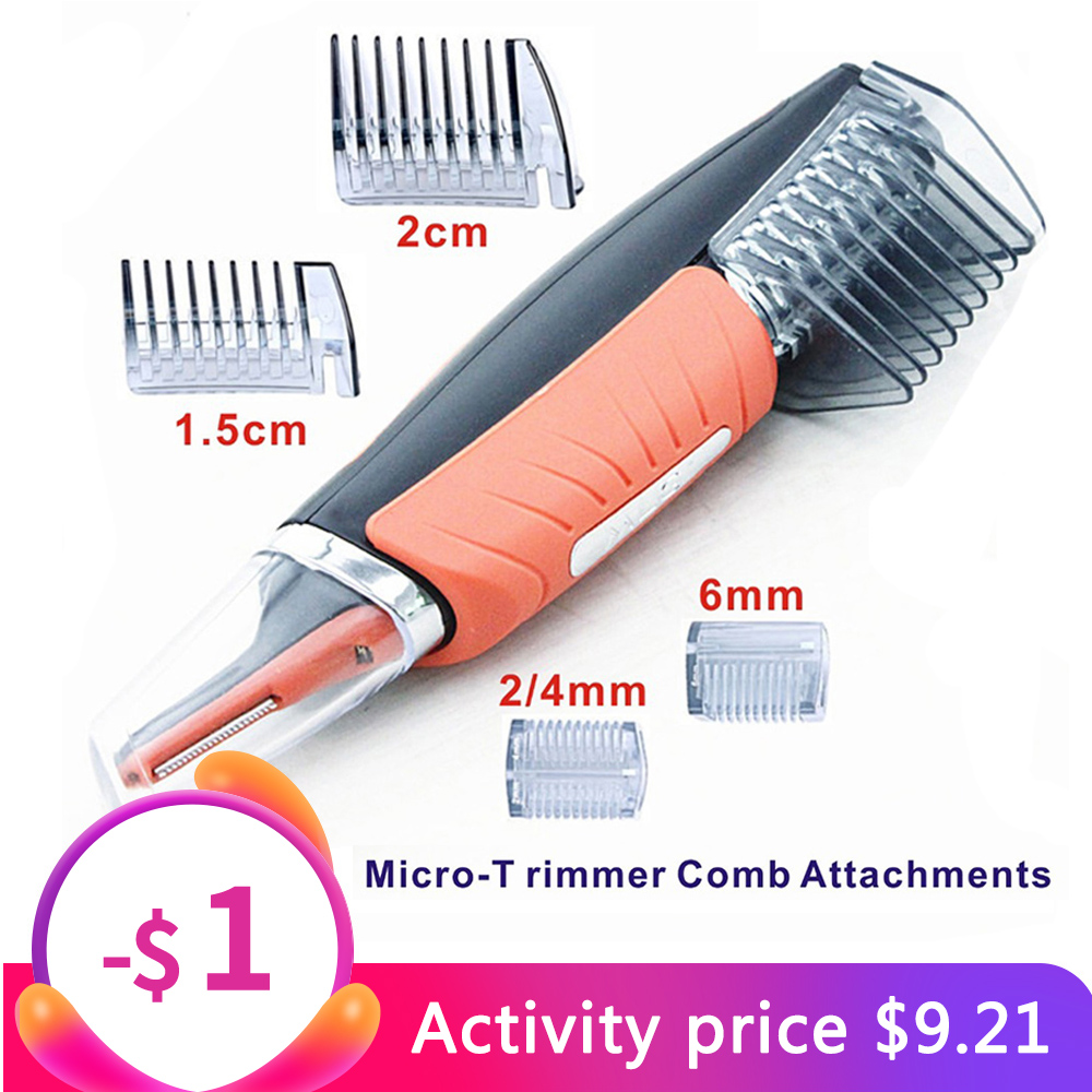 Portable Micro Precision Eyebrow Ear Nose Trimmer Removal Clipper Shaver Personal Electric Face Care Hair Trimer With LED Light