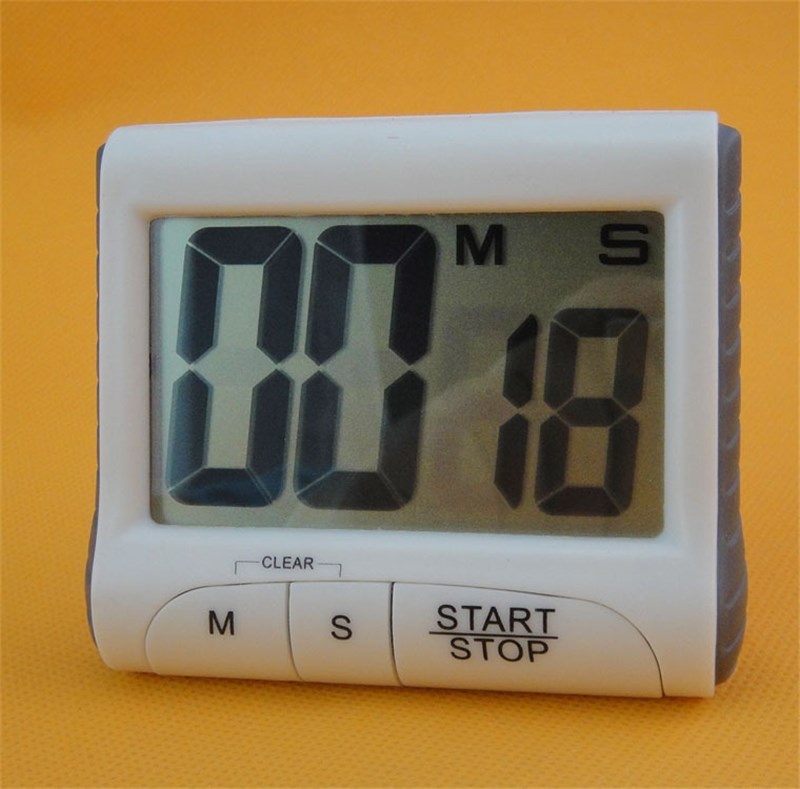 Draagbare Digitale Countdown Timer Klok Grote Lcd-scherm Alarm Voor Keuken Cook