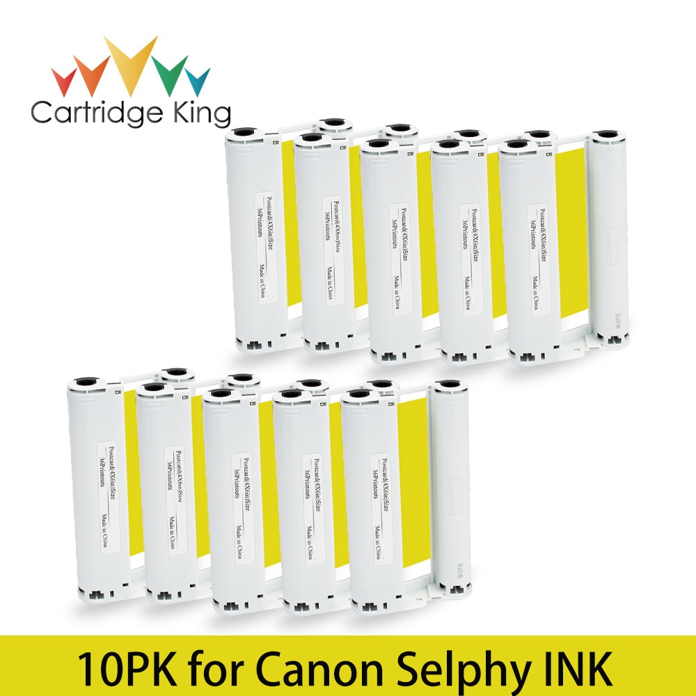 10 Stuks Kleur Inkt Compatibel Voor Canon Selphy Compact Foto Printer CP1200 CP1300 CP910 CP900 Kp 108IN KP-36IN Cartridge