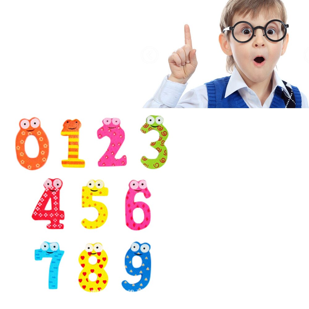 Magnetic Wooden Numbers Math Set for Kids Children Preschool School stickers Magnetic Numbers f5