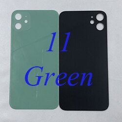 Carcasa de repuesto de cristal trasero con orificio grande para iPhone 11 11Pro 11Pro Max carcasas y marcos para teléfonos móviles: 11 Green