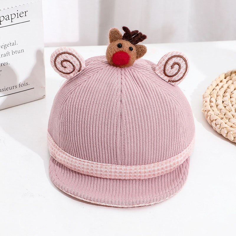 Dessin animé Animal bébé chapeau avec oreilles mignon Elk bébé fille garçon casquette de Baseball doux hiver enfants chapeau enfants casquettes Bonnet