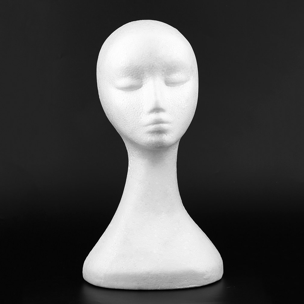 Nyttig lang type kvinder kvindelig mannequin hoved model boble paryk hat briller smykker display mannequin hoved uden ører
