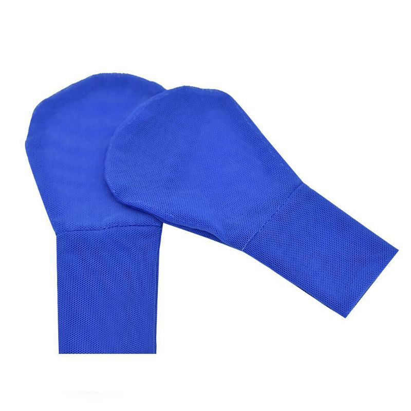 Neugeborenen Anti Kratzer Handschuhe Sommer Atmungsaktive Gittergewebe Baby Handschuhe freundlicher Schutz Gesicht Handschuhe Fäustlinge: Blau