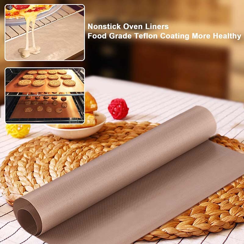 40*60Cm Herbruikbare Slip Bakken Mat Vel Glasvezeldoek Non-stick Magnetron Mat Olie-Proof Papier pad Bakken Liner Oven Tool