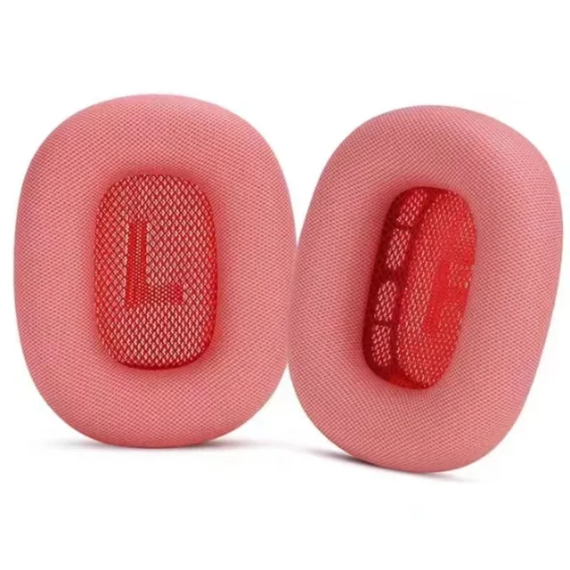 Ersatz Original Mesh Stoff Material Ohrpolster Für AirPods Max Headset Magnetische Anziehung Kopfhörer Ohrenschützer Kissen: Rosa