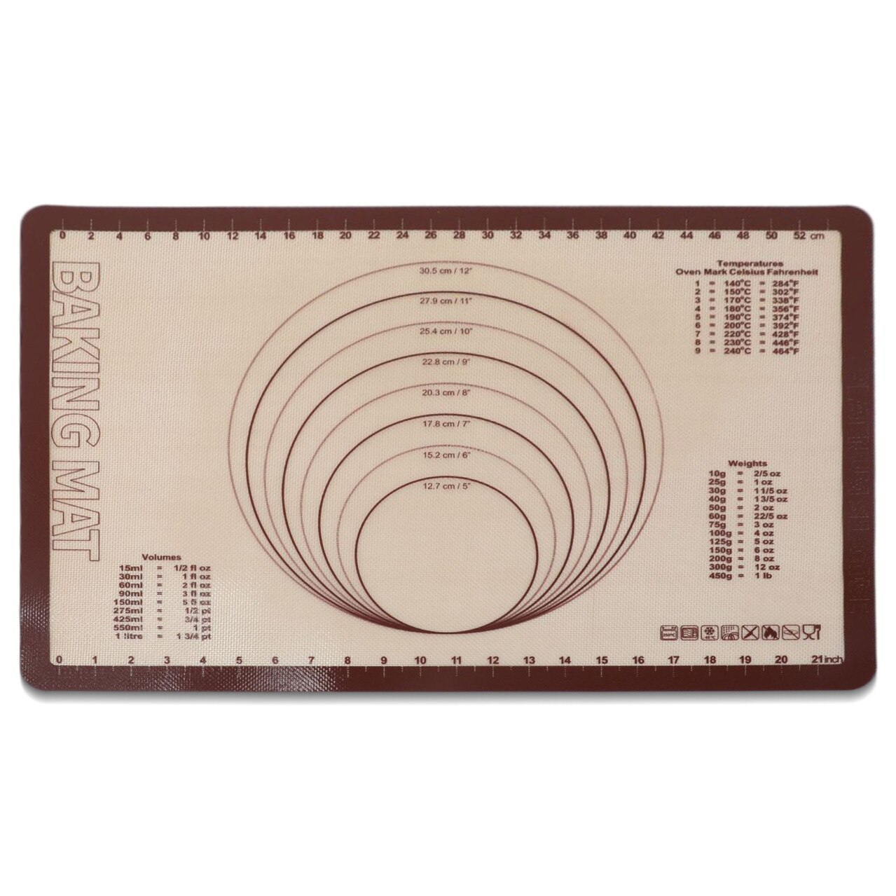 Rolling Dough Mat Silicone Non-Slip Kneading Board Kitchen Countertop Non-Stick Home Fondant Rolling Sheet: 40x60cm