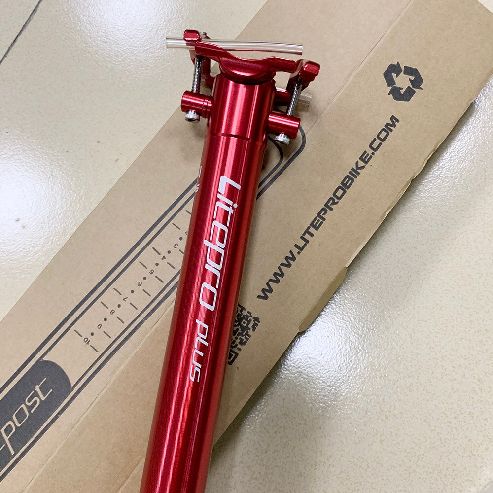 Litepro A61 Aluminum Seatpost 33.9mm x 600mm For Fnhon JAVA Folding Bike Seat Tube Ultra Light: red