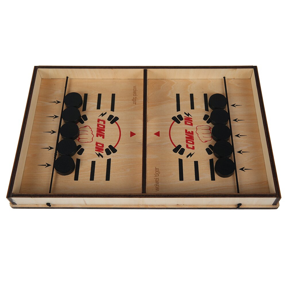 Tafelhockeyspel katapult schaak ouder-kind interactief speelgoed snelle slingerpuck bordspel speelgoed voor kinderen kom op spellen: Default Title
