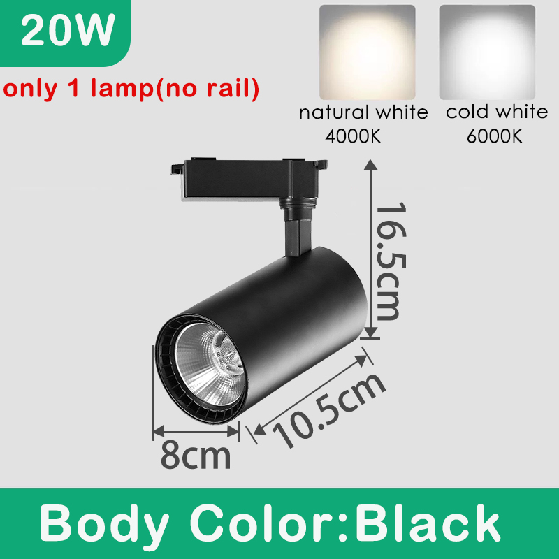 LED-schienenlicht Stelle LED 10W 20W 30W Wandleuchte Flutlicht Kolben Schienen Stelle Schienenbeleuchtung Leuchte Bekleidungsgeschäft Wohnzimmer Hause