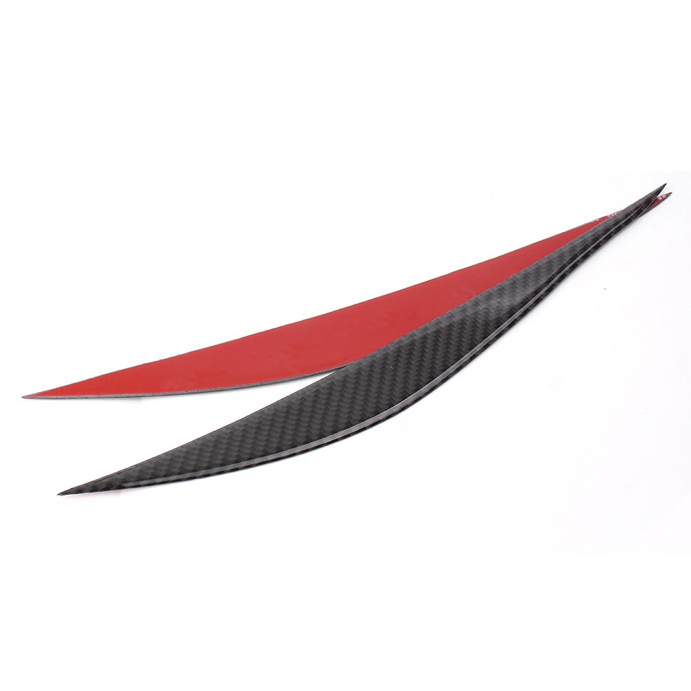 2 stk bilhoved lys lampe øjenbryn dekoration støbende cover trim carbon fiber abs til bmw  f30 3 series