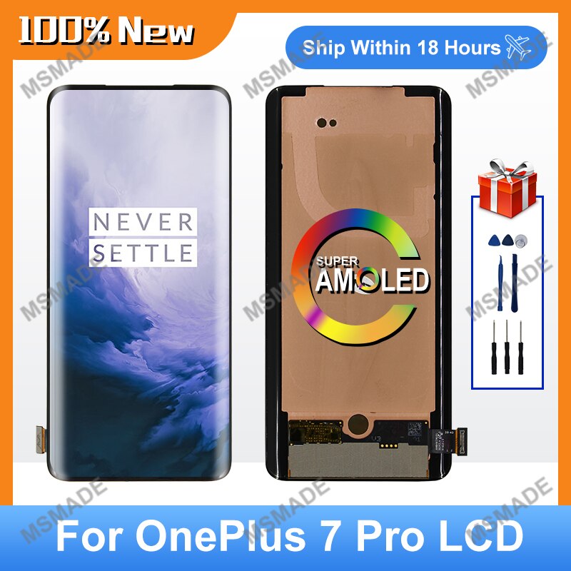 Alkuperäinen amoled for oneeplus 5 lcd 5t 6t 7 7t 7 pro 7t pro lcd näyttö kosketusnäyttö digitoija korvaava oneplus 6 näyttö