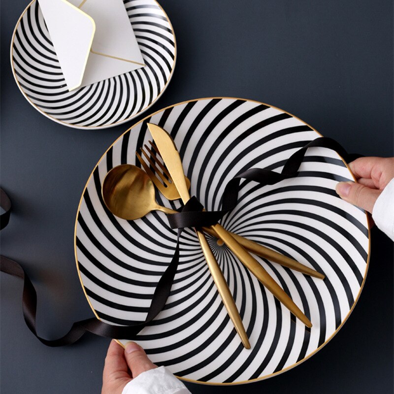 Tableware Geometric Patterns Tableware 6/8/10 Inch... – Grandado