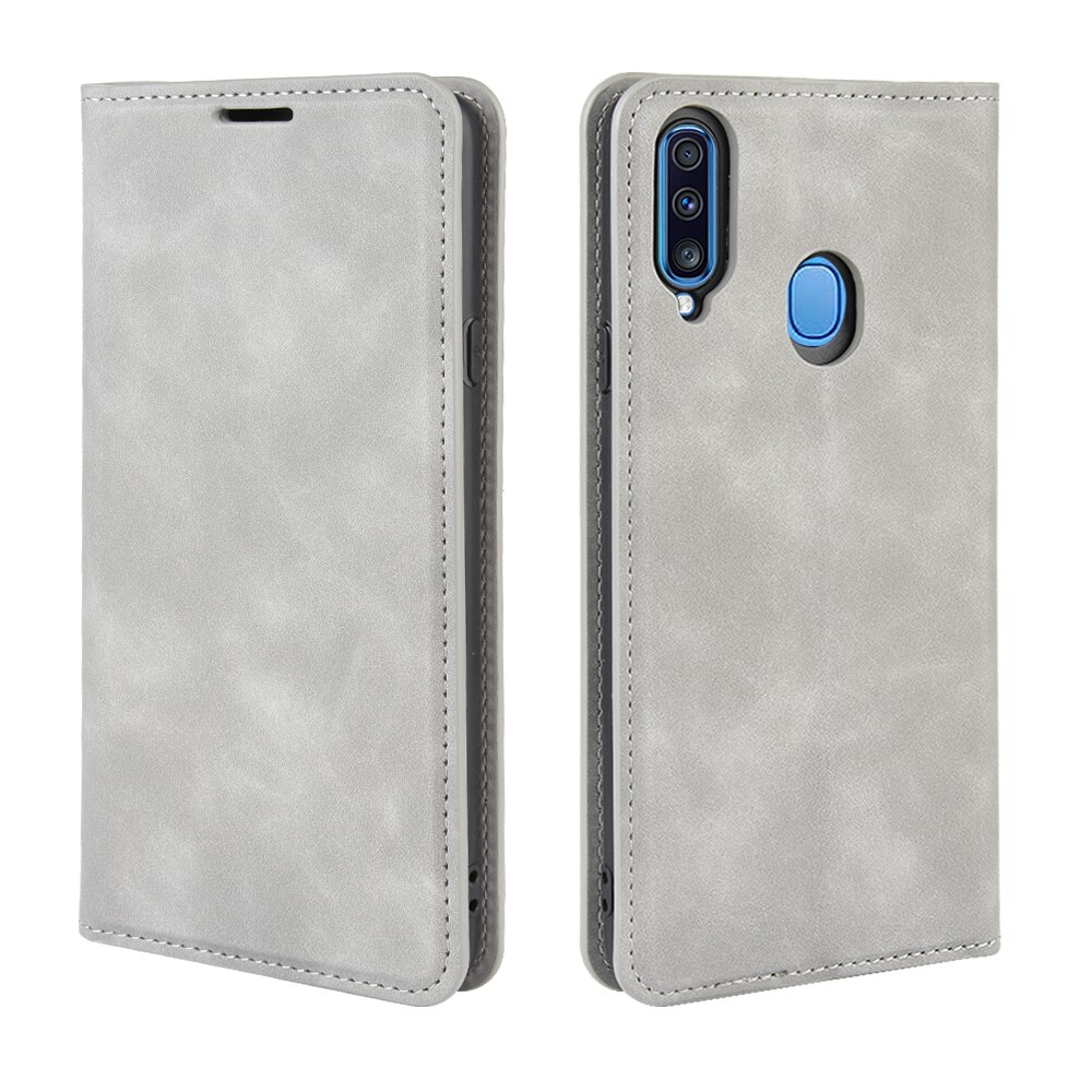 A207 Auto Switch Leather Case for Samsung Galaxy A20S (6.5in) SM-A207F Flip Wallet Book Cover Black 207A A 20S 207 GalaxyA20S: Gray