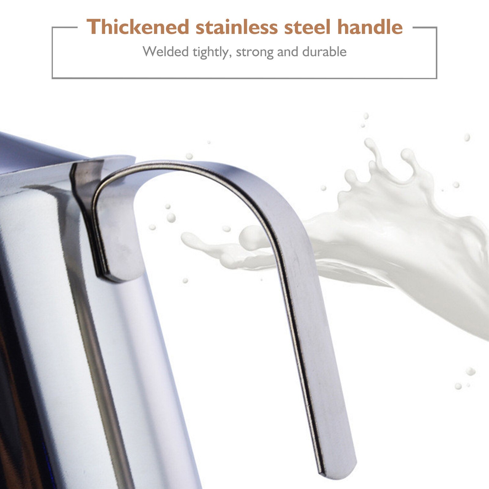 Rvs Opschuimen Melk Pitcher 800Ml Melk Koffie Stoom Pitcher Melk Jug Cup Geschikt Voor Espresso Latte Art Opschuimen melk