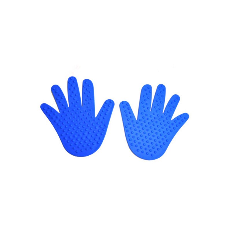 Kids Feet and Hands Training Fitness Toys Fun Games Hand Foot Print Crawling Mat Sensory Integration Kindergarten Activity Props: 1Pair  Blue Hand