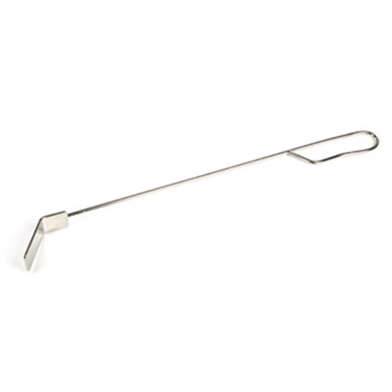 Stainless Steel Charcoal Ash Rake BBQ Ash Tool Rake Poker for Joe Charcoal Smoker Wood Burning Stove Silver