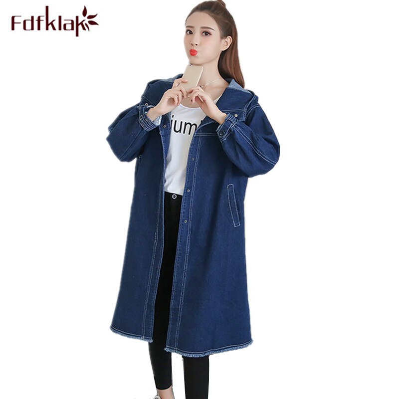 Fdfklak Casual Denim jackets for pregnant women maternity clothing woman hooded jeans coat female pregnancy jacket