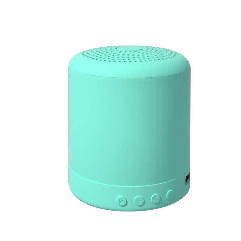 1pc Macaron Small Bluetooth Speaker Hi-Res 300M Audio Extended Bass Treble Wireless HiFi Portable Speaker High Bass Speaker: green