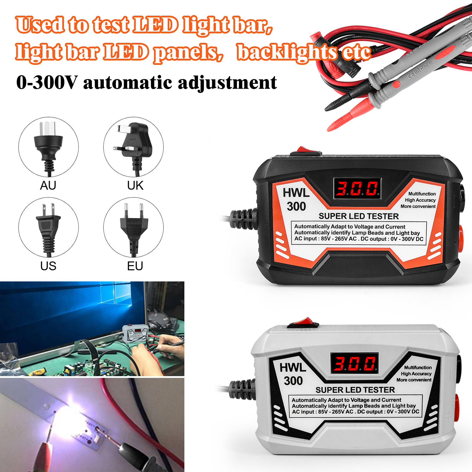 Hwl 300 super led tester 0-300v – hochleistungs-led-tester für die hintergrundbeleuchtung von lcd-fernsehern ohne bildschirm – geeignet für led-leisten und led-streifen