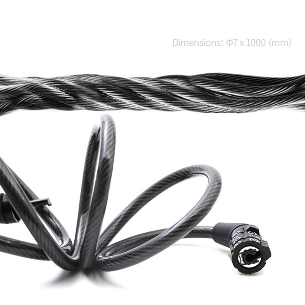 4-Digit Password Code Lock Mountain Bike Steel Wire Locks Portable Security Anti-theft Cable Lock Bicycle safety Parts