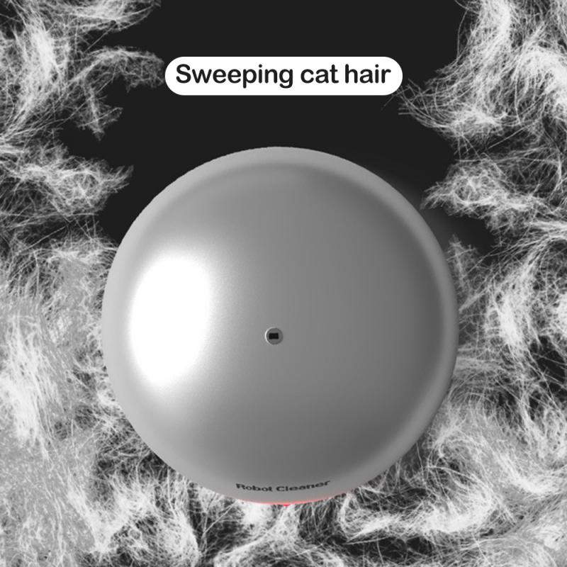 Automatic Robot Vacuum Cleaner Powerful Suction For Clean Carpet Pet Hair & Play With Cat Sweeper Machine Anticollision For Home