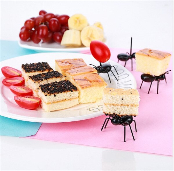 12pc köksprylar minimyra fruktgaffel plast frukt dekoration kök bar barn dessert gafflar porslin kökstillbehör p