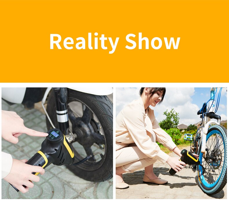 Portable Behandeld Digitale Luchtcompressor Pomp Usb Oplaadbare Auto Luchtcompressor