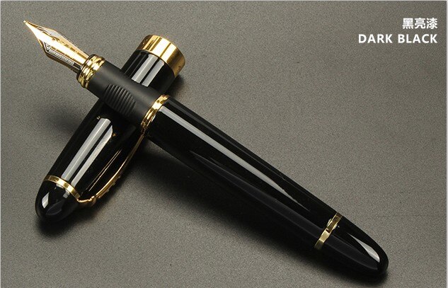 Jinhao-pluma estilográfica de Metal de , plumas clásicas de cuerpo grueso de 1,0mm, pluma de caligrafía con punta curva, de tinta de lujo para escribir, X450: R / 0.5 MM Nib