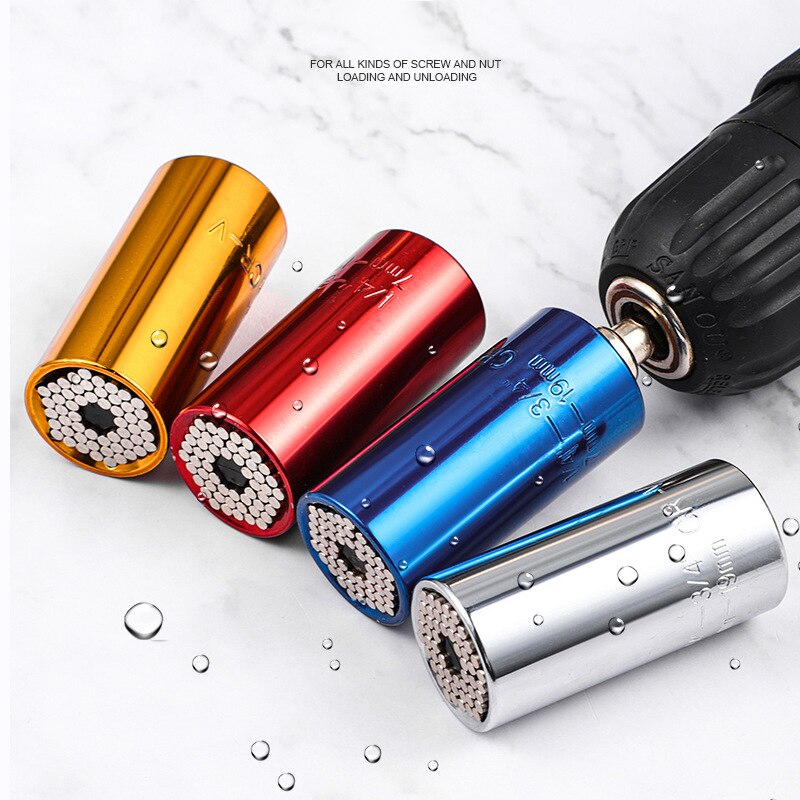 Universal Socket 2 Piece/Set Colorful Universal Adjustable Torque Ratchet Socket Wrench Set Spanner Multi-Function Hand Tool Set