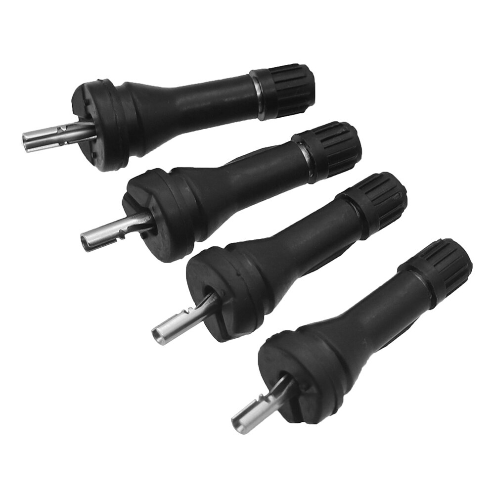 4 stk tpms dækventiler gummi bilventil stilk dæksensor kit tpms udskiftningstrykovervågningssystem sensor stamme passer
