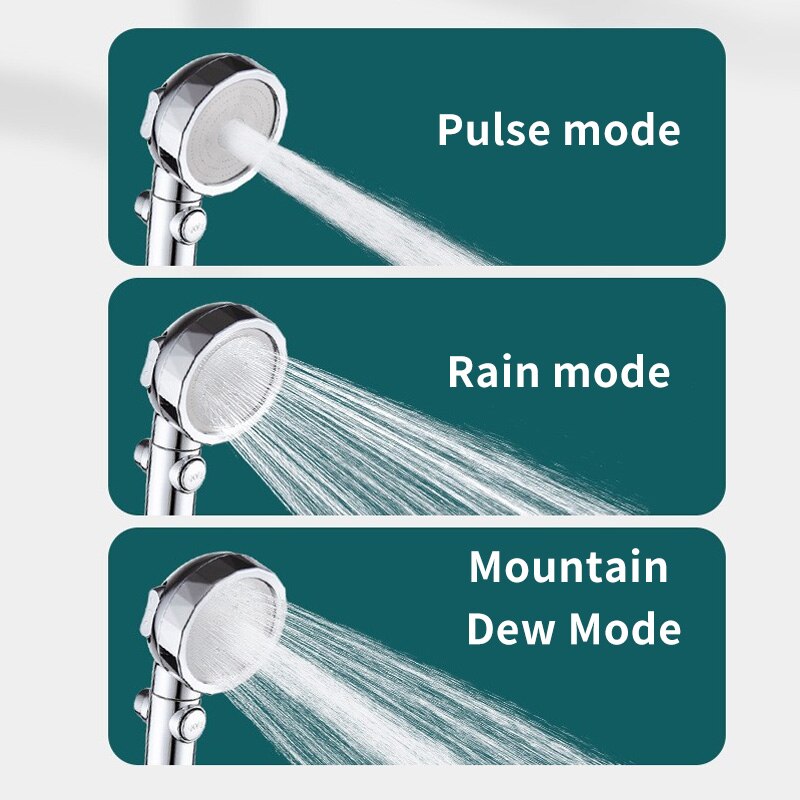 Zhangji Spa Stop Knop Douchekop Hoge Druk Regenval Water Saving Switch Button Spray Nozzle Voor Badkamer Accessoires