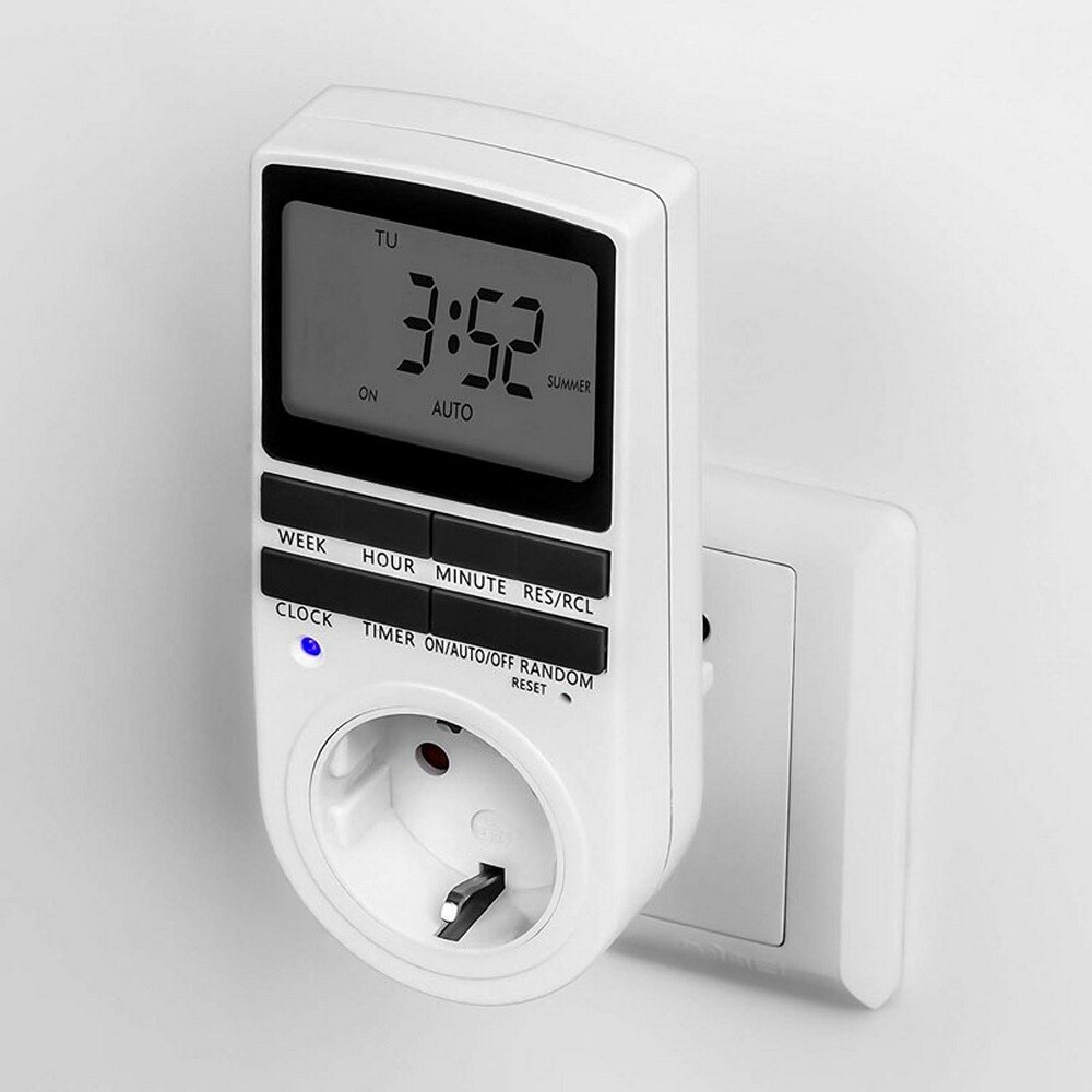 Elektronische Digitale Timer Watt Meter Wattmeter Strom Kwh Energie Monitor Meter Sauerei 230V 50Hz 7DayOutlet Energie Analyzer