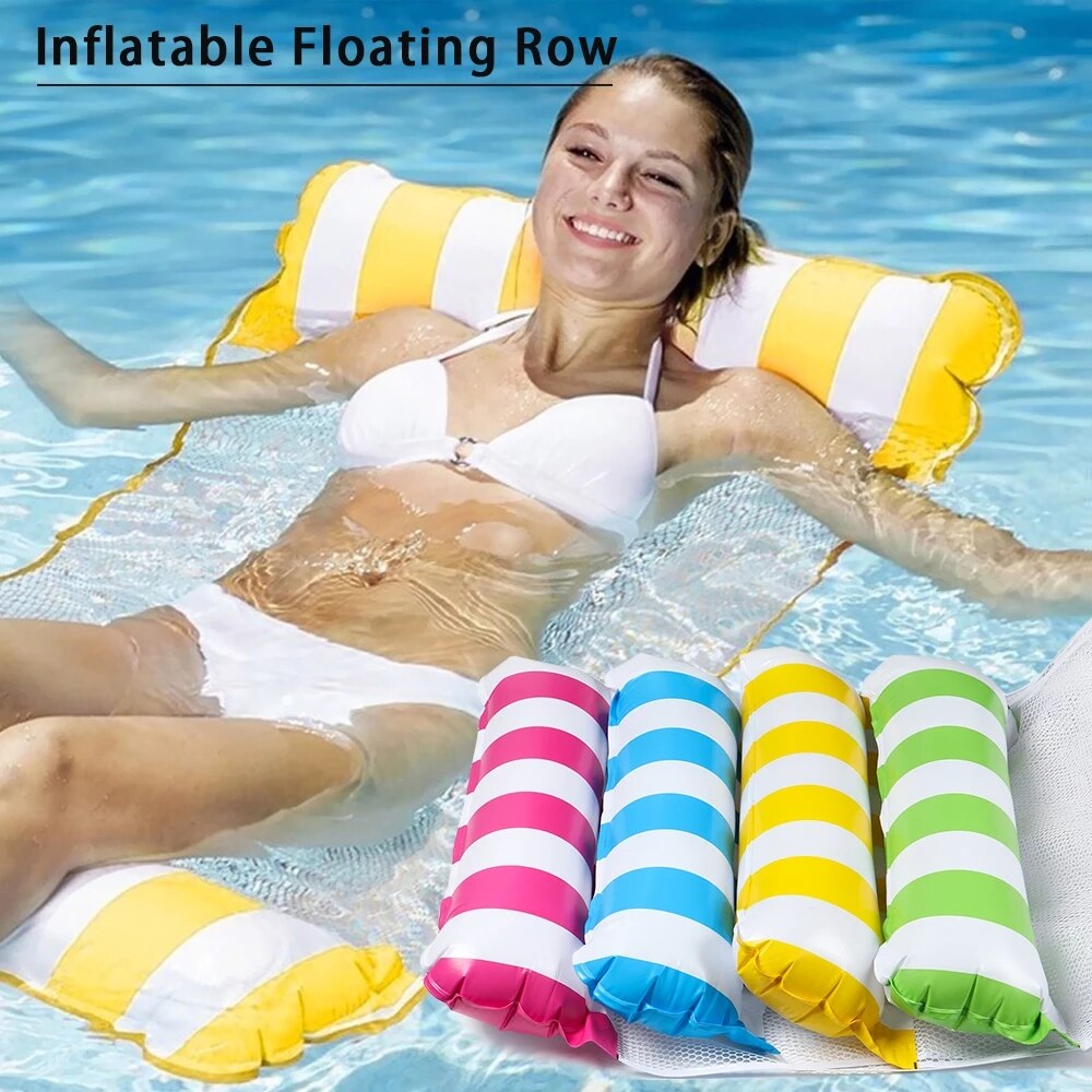 Opblaasbare Hammick Opblaasbare Drijvende Rij Water Hangmat Multifunctionnal Float Pool Bed Zwembad Water Sport Accessoire